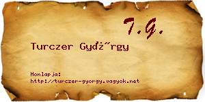 Turczer György névjegykártya